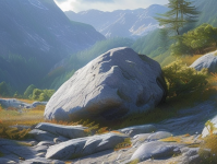 在一片静谧的山谷中，隐藏着一块被岁月遗忘的石头，它静静地躺在那里，仿佛在诉说着一个古老的故事。这就是影石，一块看似普通却又蕴含着无尽奥秘的石头